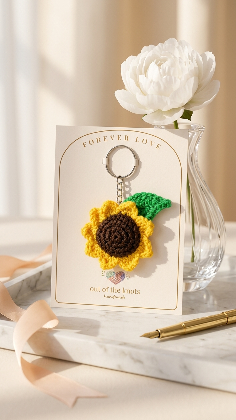 Sunflower Keychain