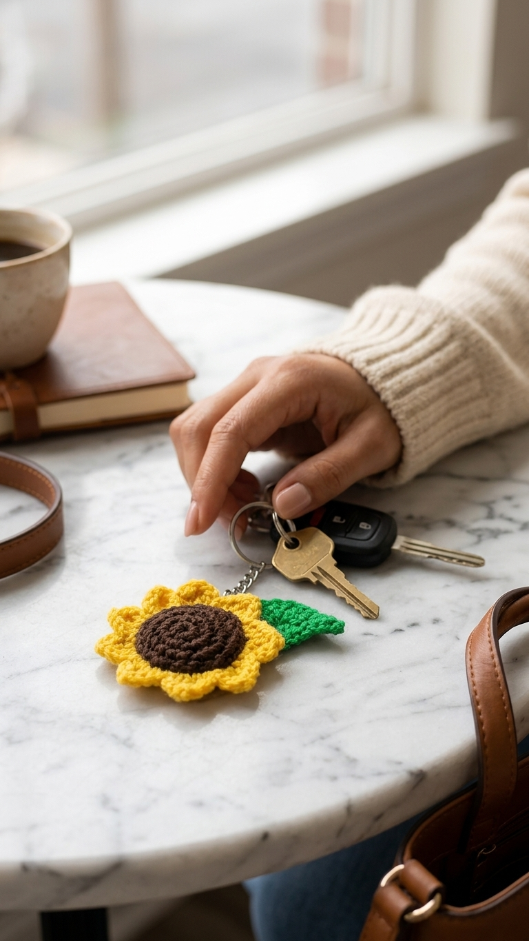 Sunflower Keychain